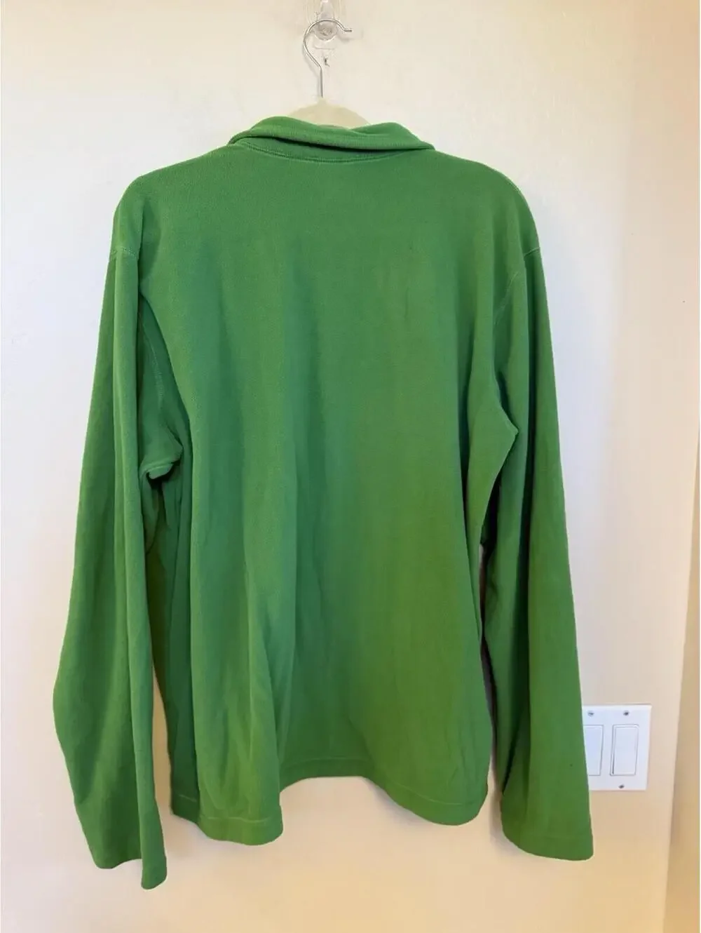 Lands’ Ends Men’s Apple Green Fleece 1/4 Zip Jacket Sz.42/44